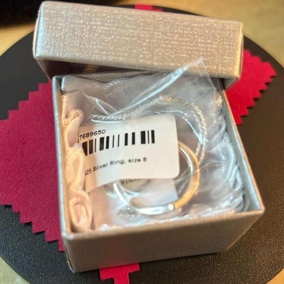 Swarovski Premium Crystal Wishbone Ring in Sterling Silver 8 - Picture 15 of 16